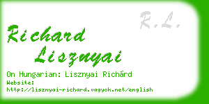 richard lisznyai business card